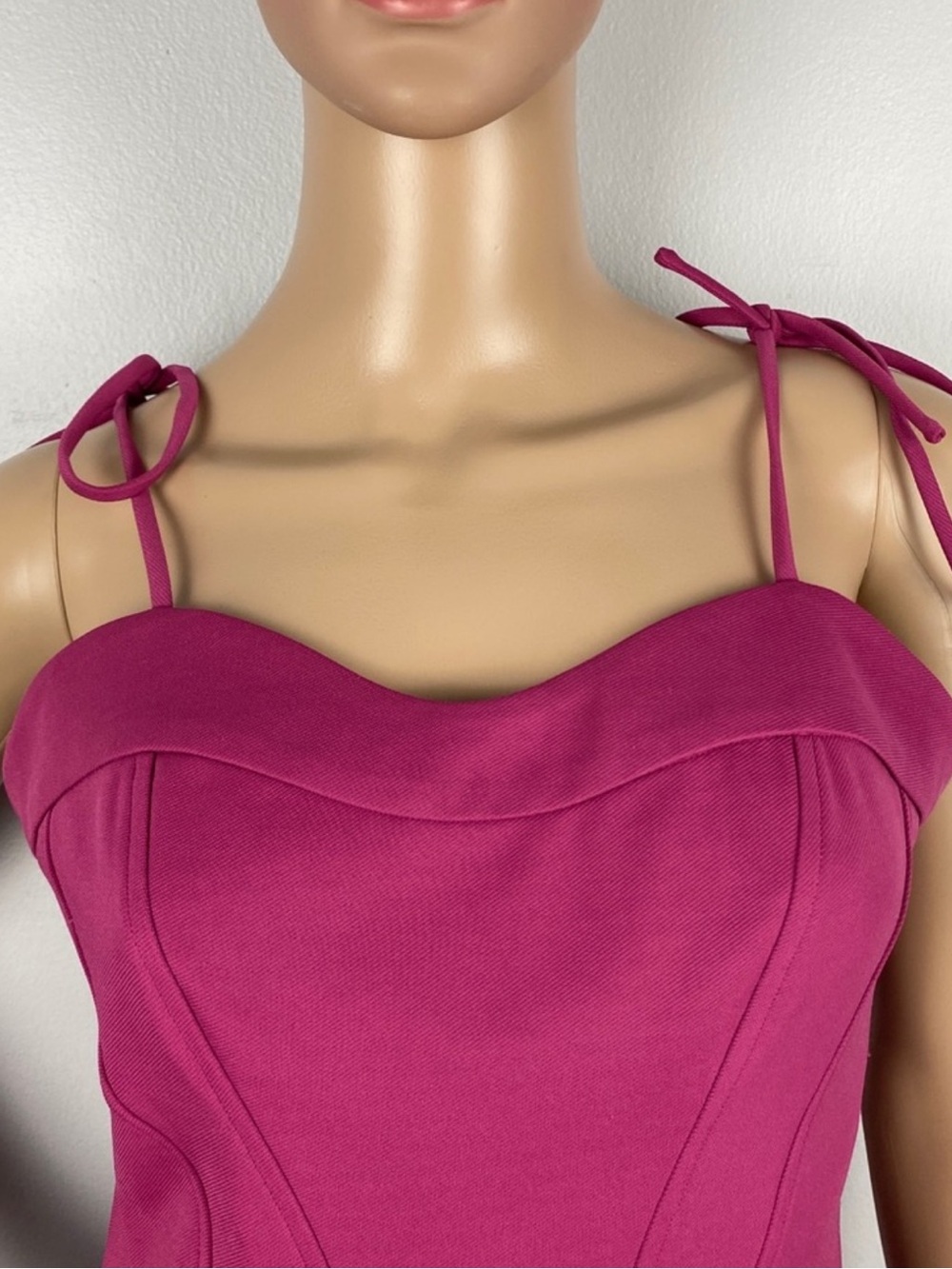 ZAC ZAC POSEN PINK SWEETHEART NECK MINI DRESS - Picture 3 of 6